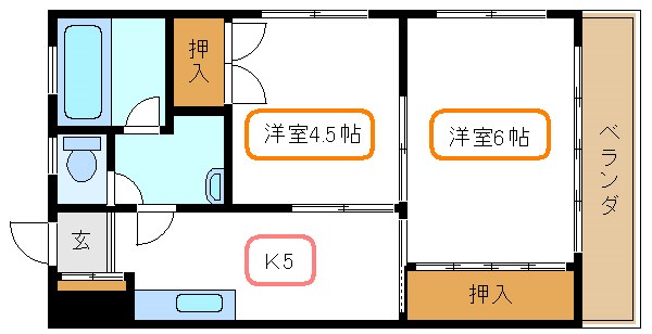 江戸川区北篠崎のマンションの間取り