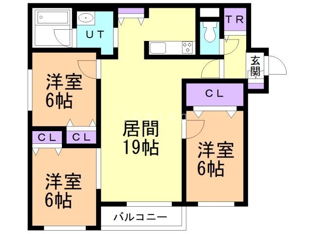 千歳市春日町のマンションの間取り