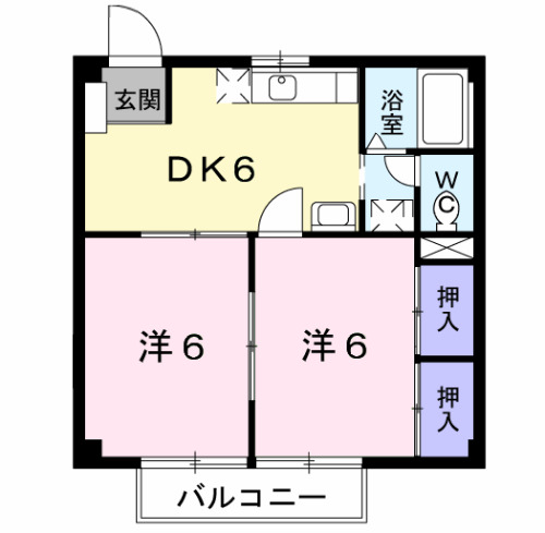 和歌山市新庄のアパートの間取り