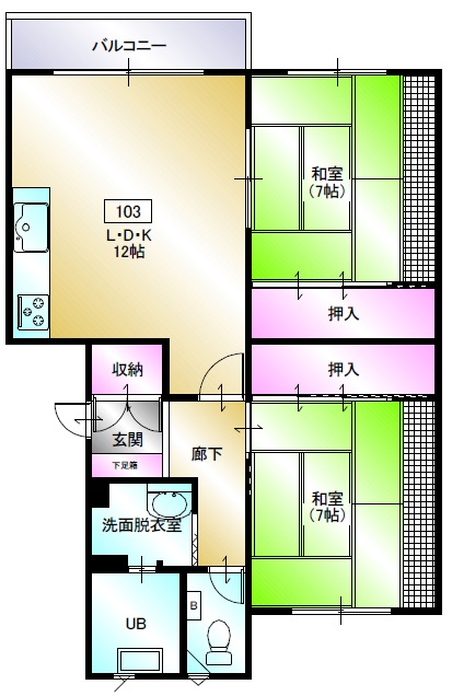 ペニンシュラの間取り