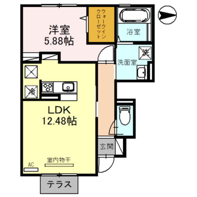 セジュール箸尾IIの間取り