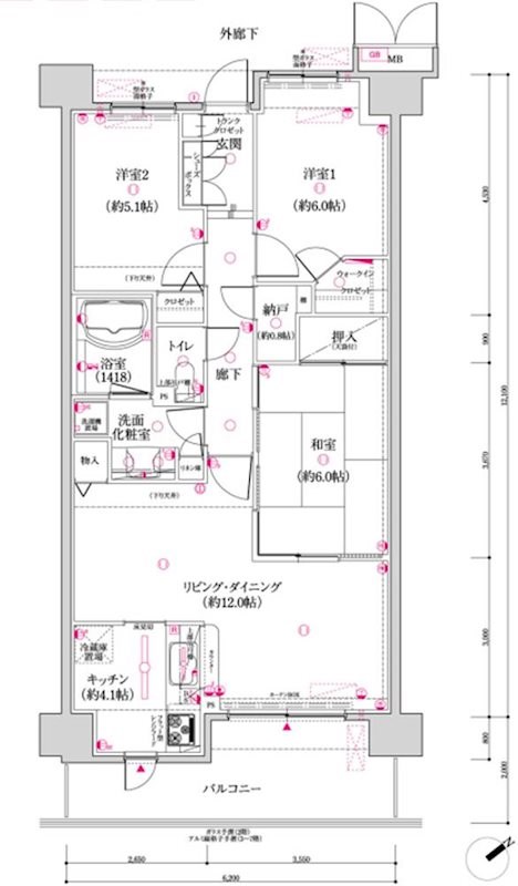 ネバーランド北小金サンフォートの間取り