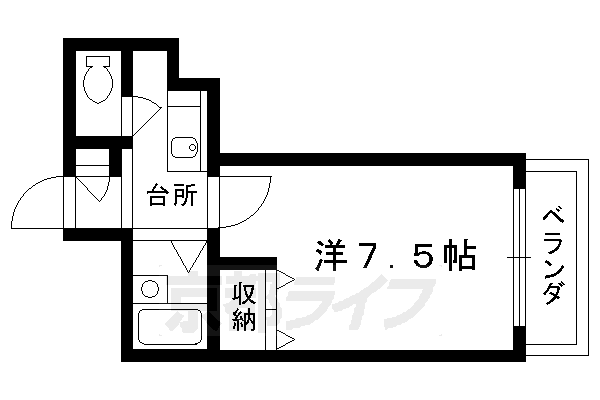 京都市上京区飛鳥井町のマンションの間取り