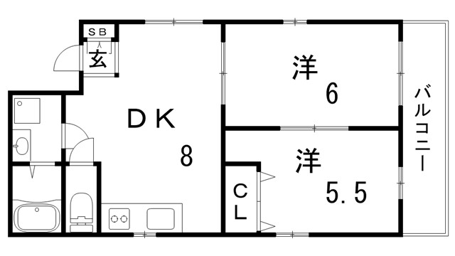 ベルトゥリー板宿EASTの間取り