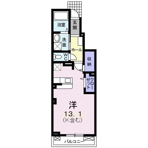 桐生市相生町のアパートの間取り