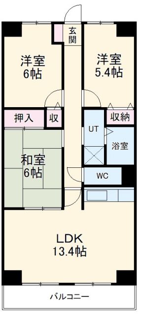 松戸市新松戸のマンションの間取り