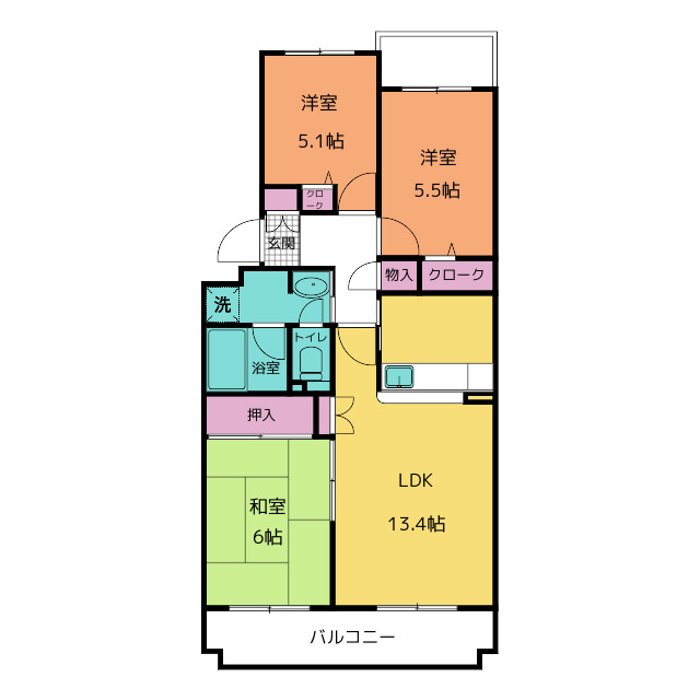 コート三ツ境の間取り