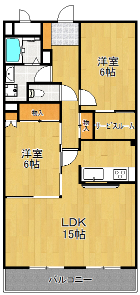 横浜市都筑区南山田のマンションの間取り