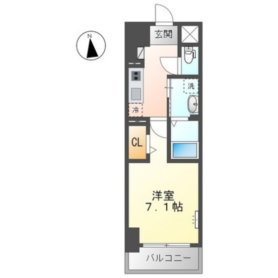 広島市西区中広町のマンションの間取り