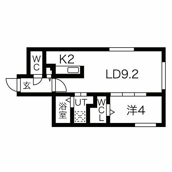 札幌市白石区本郷通のマンションの間取り