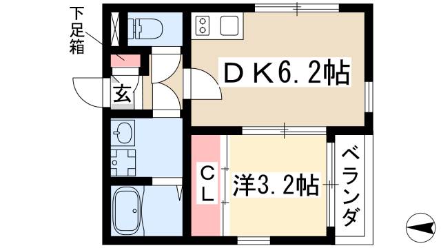 ハーモニーテラス神前IIIの間取り