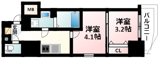 ArtizA新大阪D.C.の間取り