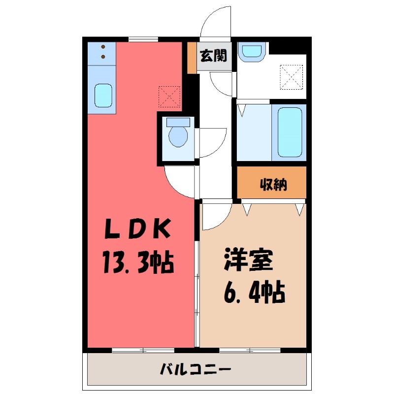 【さくら市馬場のマンションの間取り】