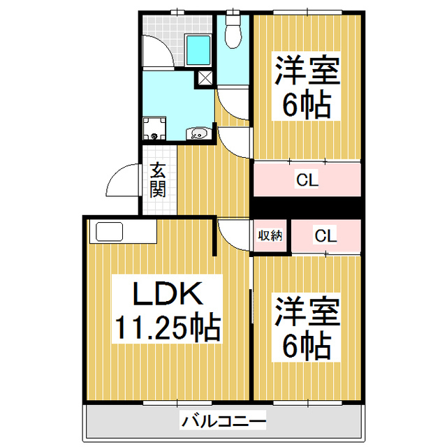 グリーンハイツ（伊那市西箕輪）の間取り