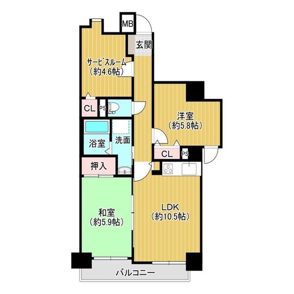 セザール弐番館の間取り