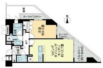 地下鉄烏丸線 丸太町駅 徒歩3分 5階建 築8年の間取り写真