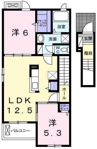 ＪＲ播但線 香呂駅 徒歩9分 2階建 築8年の間取り写真