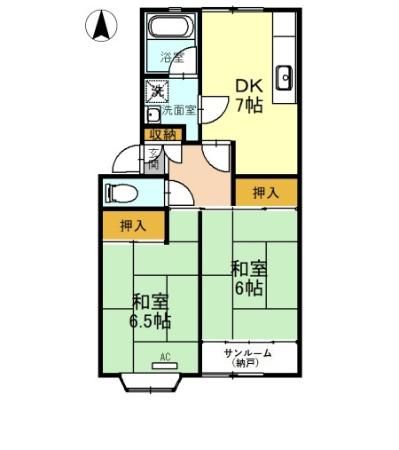 ベルビューKの間取り写真