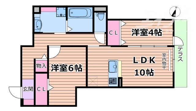 D-Room上新庄の間取り写真
