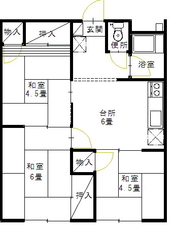 みやこ荘の間取り