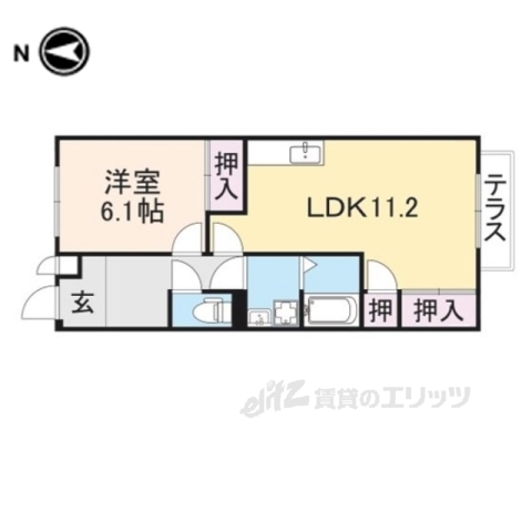 長浜市小堀町のアパートの間取り