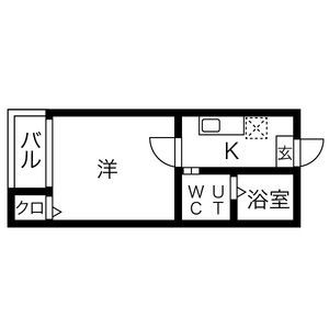 名古屋市守山区西島町のアパートの間取り