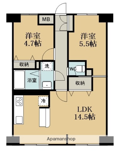 ラ・フォレ薬円台の間取り