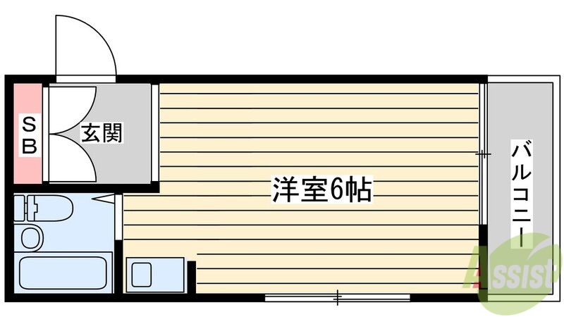 神戸市長田区大谷町のマンションの間取り