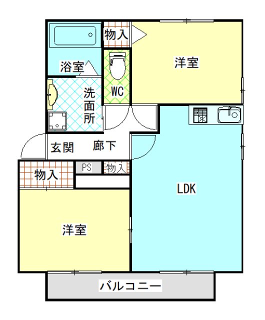 モナーチハイツの間取り