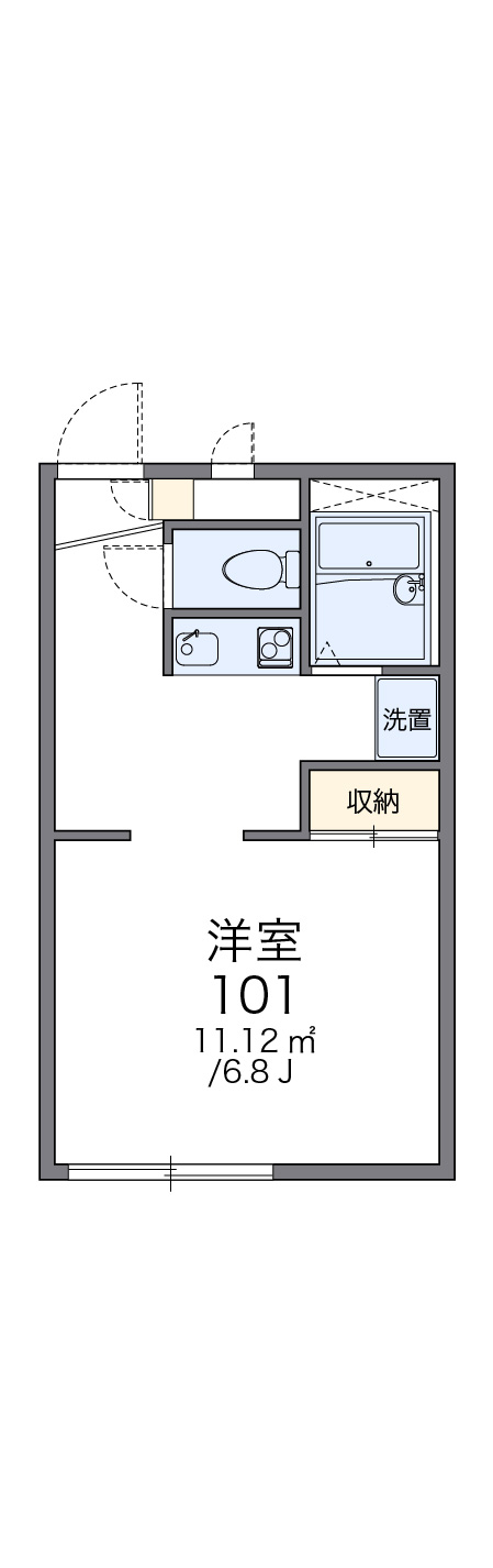 レオパレスグリーンドゥの間取り