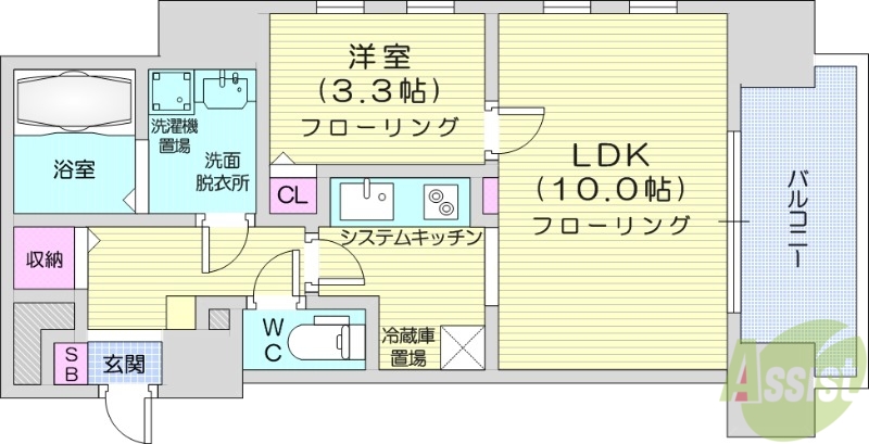 UURコート札幌北三条の間取り