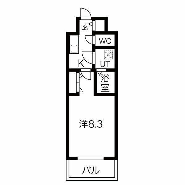 名古屋市中区富士見町のマンションの間取り