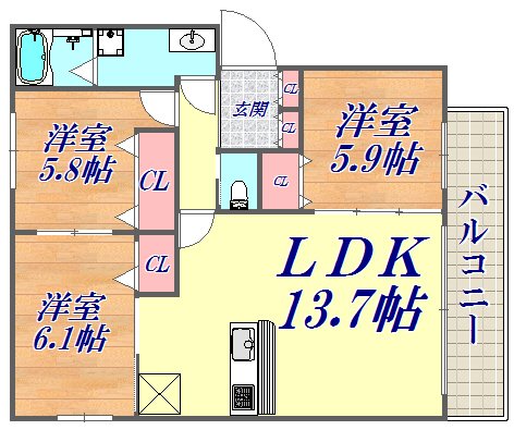 栖の間取り