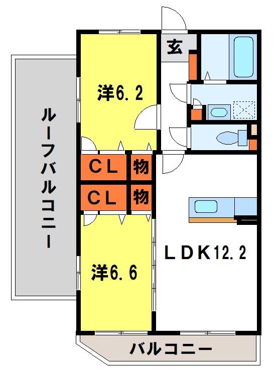 デューク筑紫野の間取り