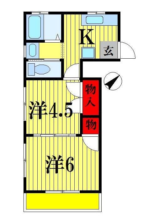 松戸市上本郷のマンションの間取り