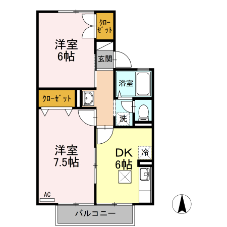 【セジュール経堂　A棟の間取り】