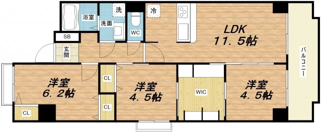 インプルーブ天満橋の間取り