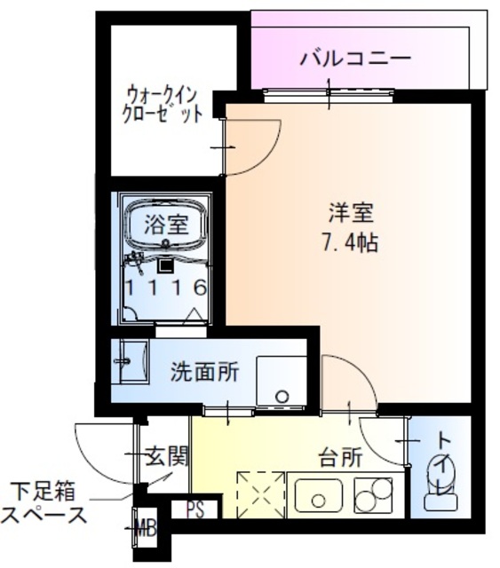 大阪市東淀川区豊里のアパートの間取り