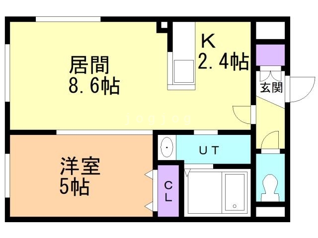 札幌市厚別区厚別西二条のマンションの間取り