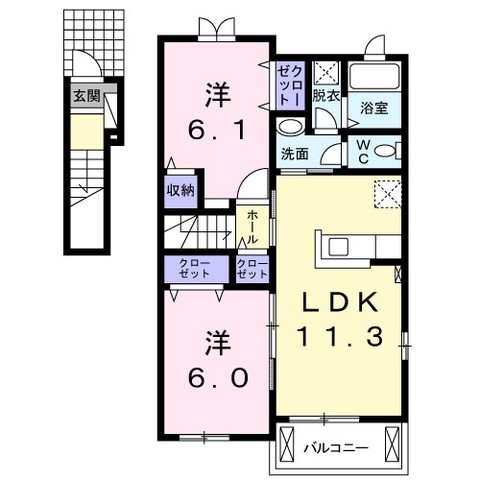 ノーデンプラザｎｄｆ　２の間取り