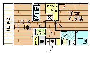 アステリ与野本町伍番館の間取り