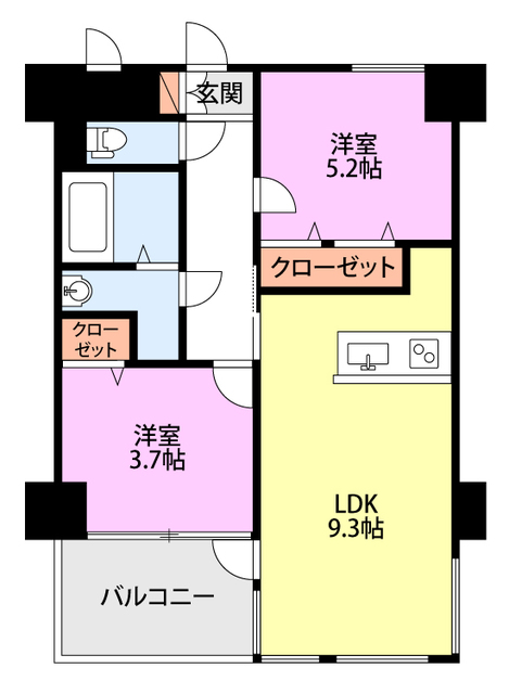 フェリシア東万代の間取り