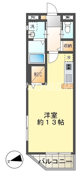 豊明市阿野町のアパートの間取り