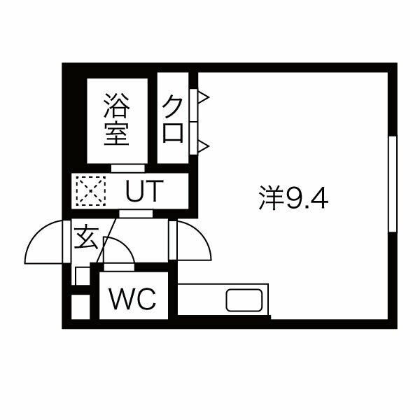 【札幌市東区北四十三条東のマンションの間取り】