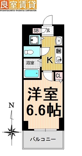 名古屋市西区那古野のマンションの間取り