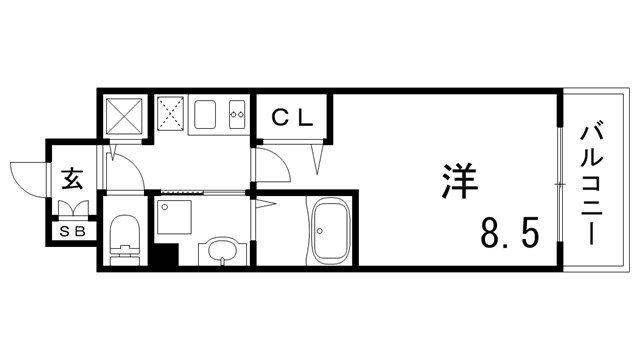 カスタリア三宮の間取り