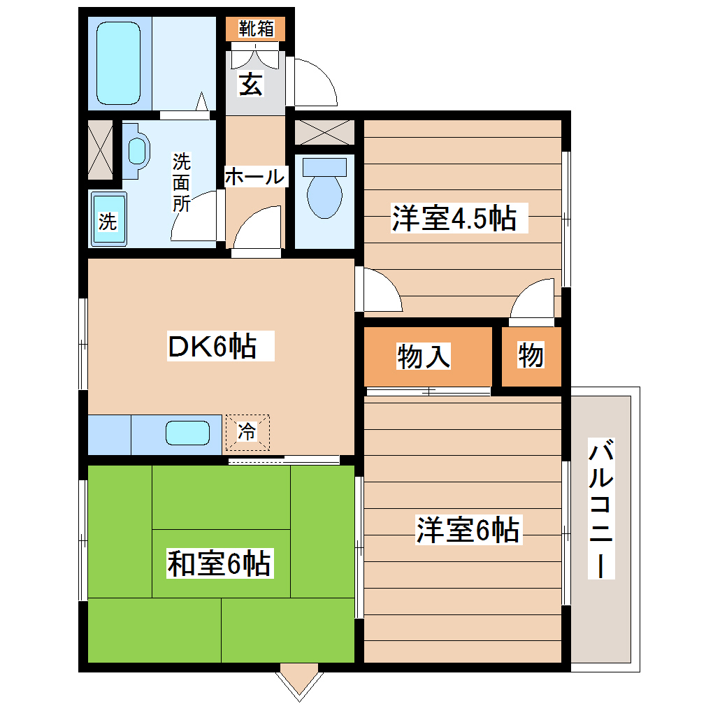 プラドール田代Eの間取り