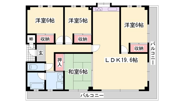 【ツインヒルズ・広畑の間取り】