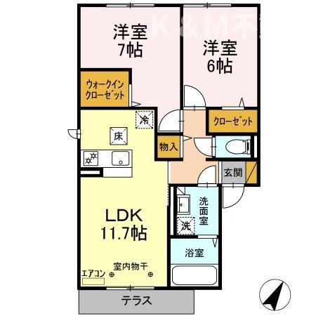 プロシード青葉台Cの間取り