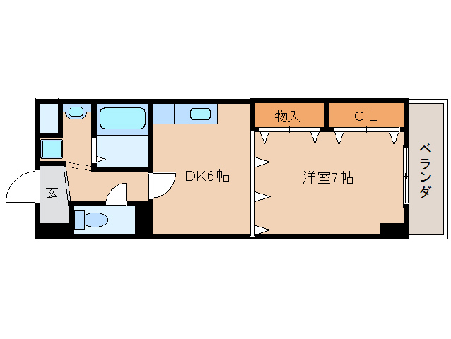 香芝市瓦口のマンションの間取り